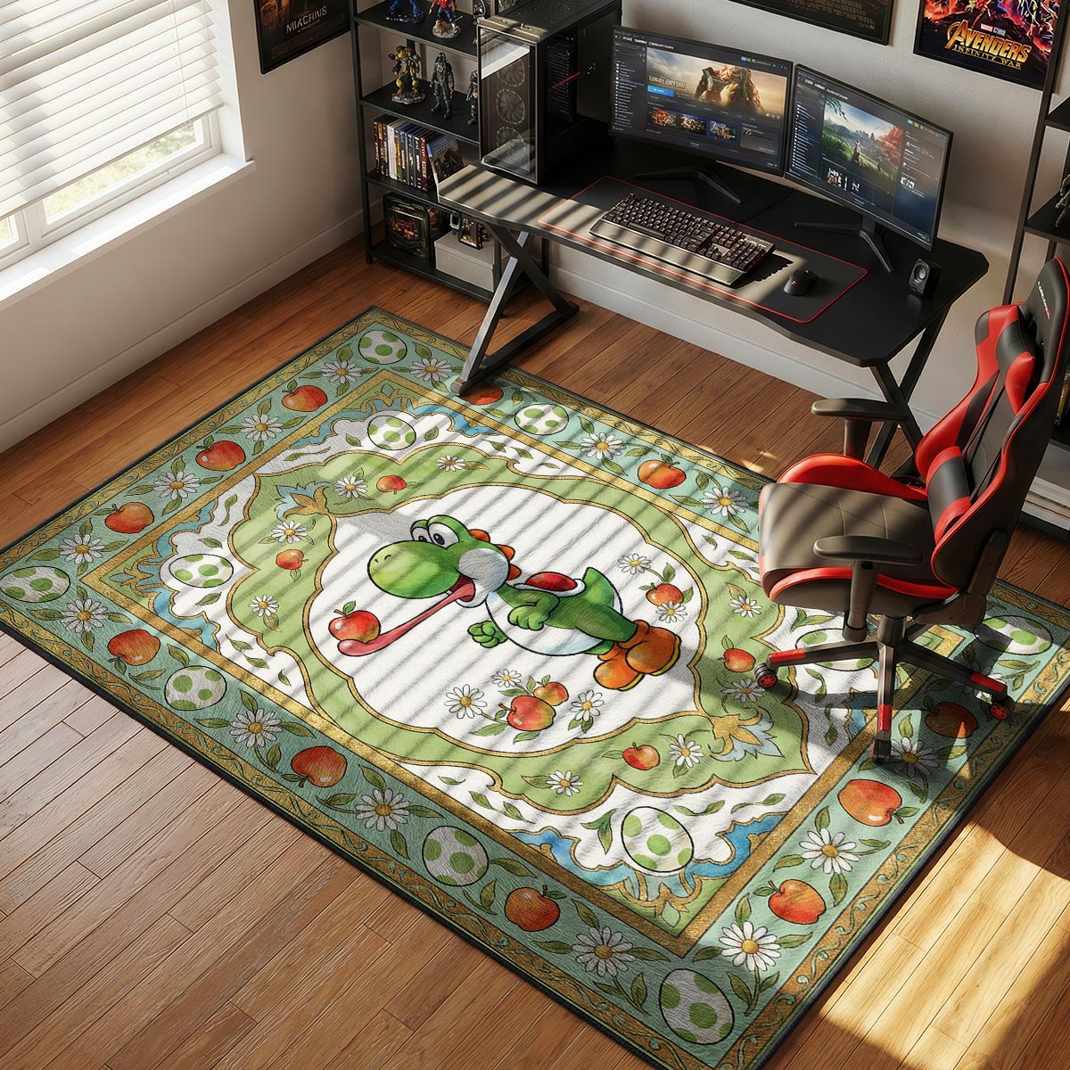 Yoshi Apple Catch Super Mario Chair rug — main product view
