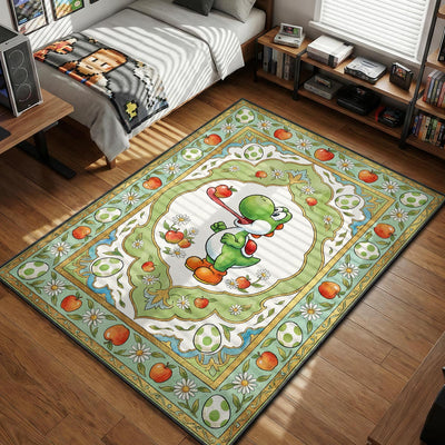 Yoshi Apple Catch Rug - Super Mario Chair Mat