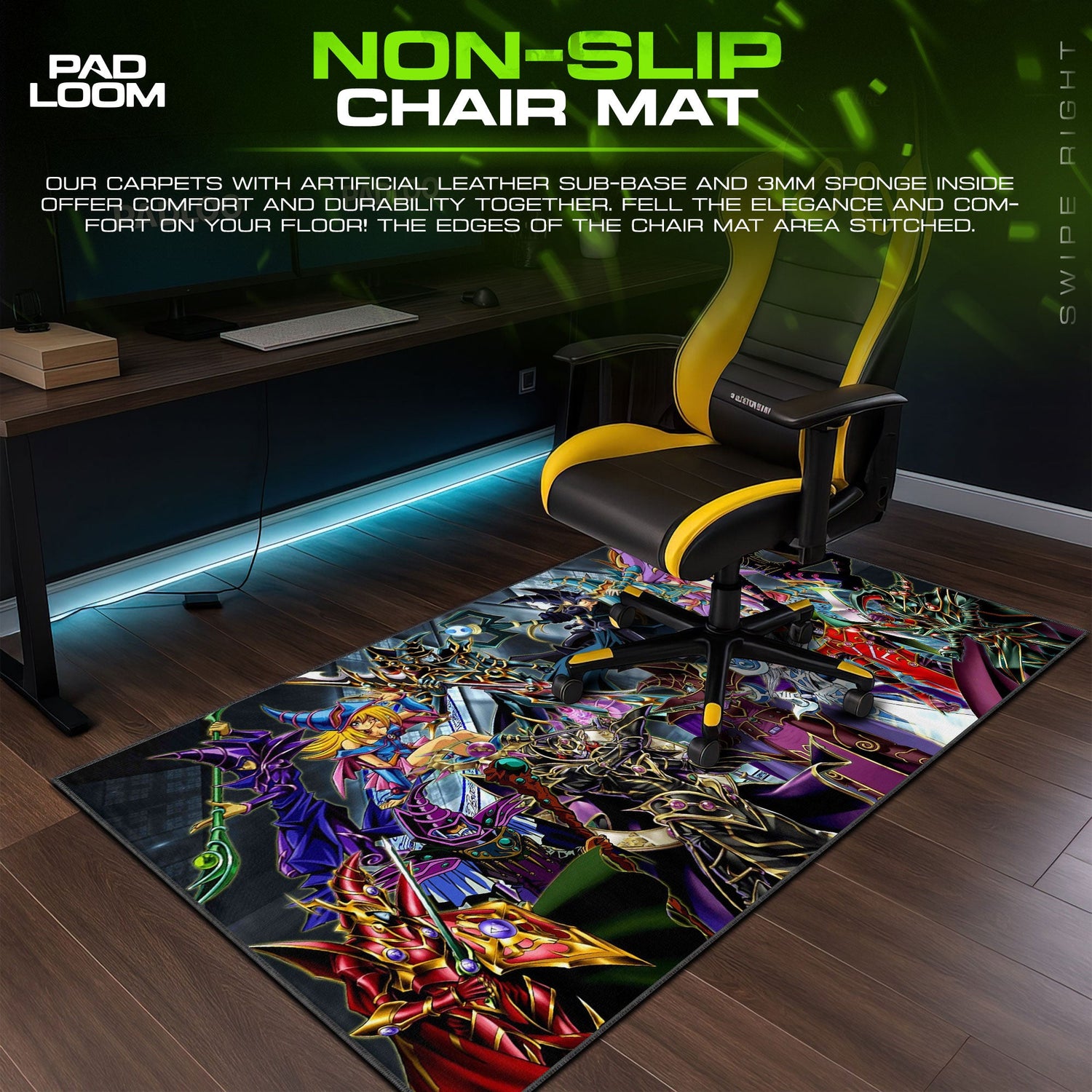 Yu-Gi-Oh Dark Magician Legion Mouse Pad, Game Gaming Desk Mat Padloom