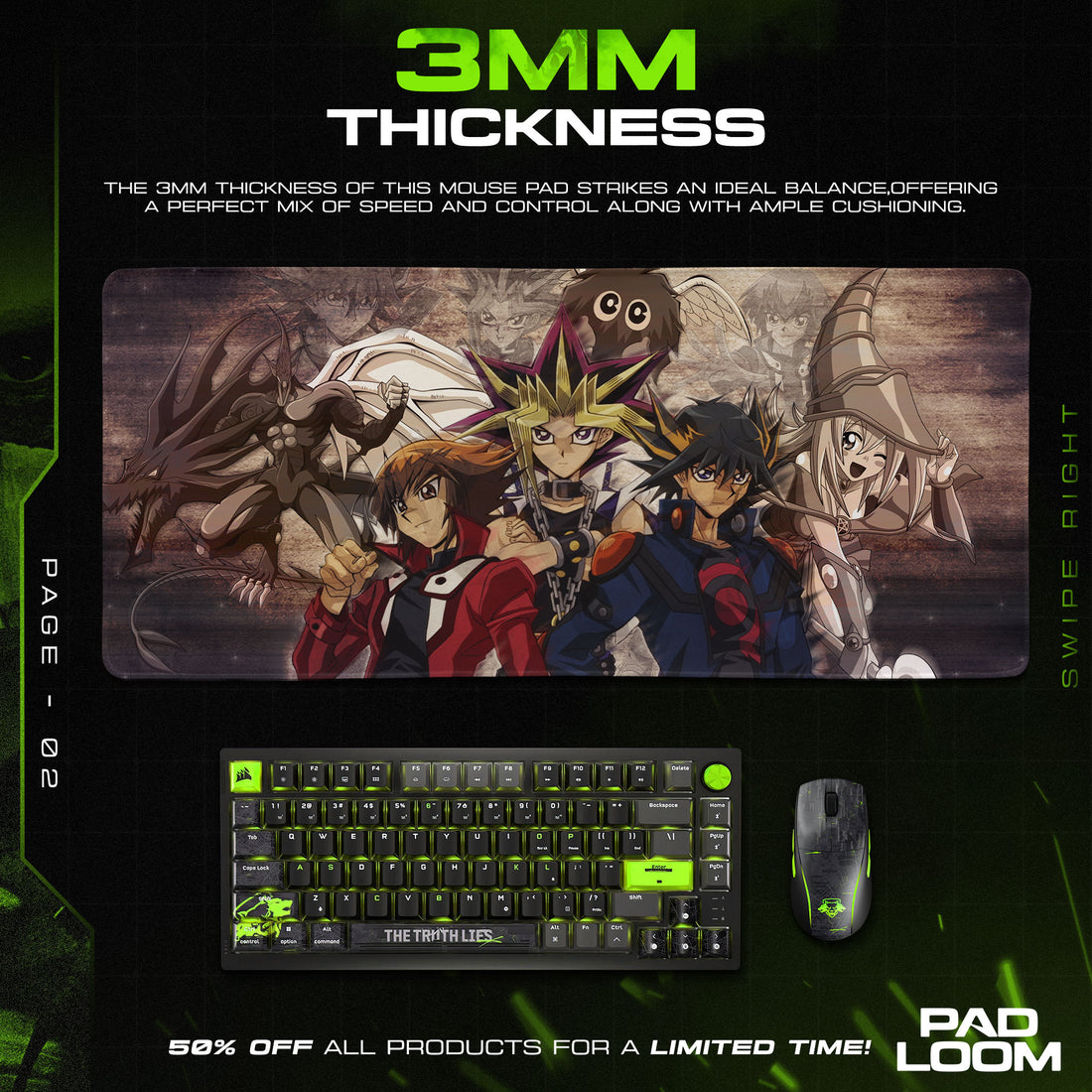 Yu-Gi-Oh Duel Masters Mouse Pad, Game Gaming Desk Mat