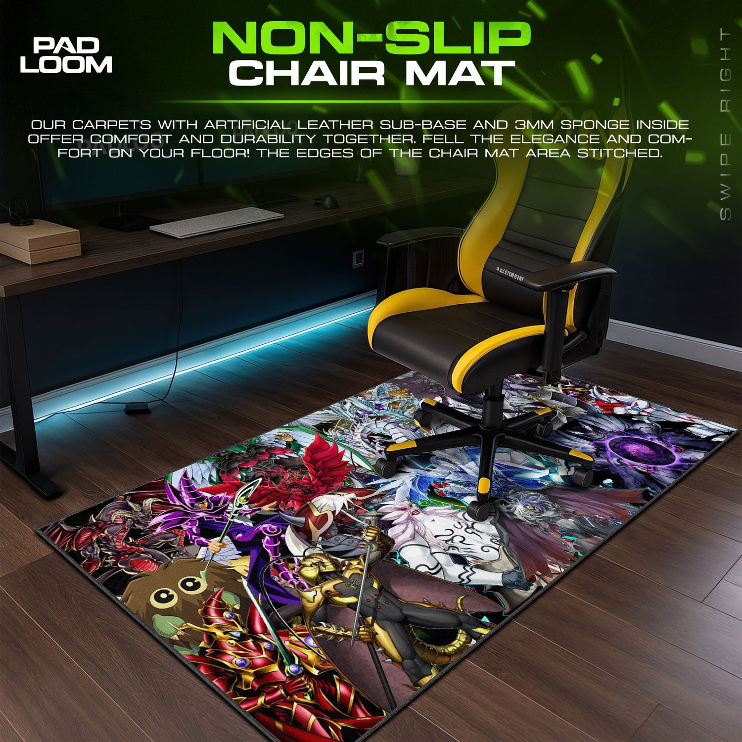 Yu-Gi-Oh Monster Legends Mouse Pad, Game Gaming Desk Mat Padloom