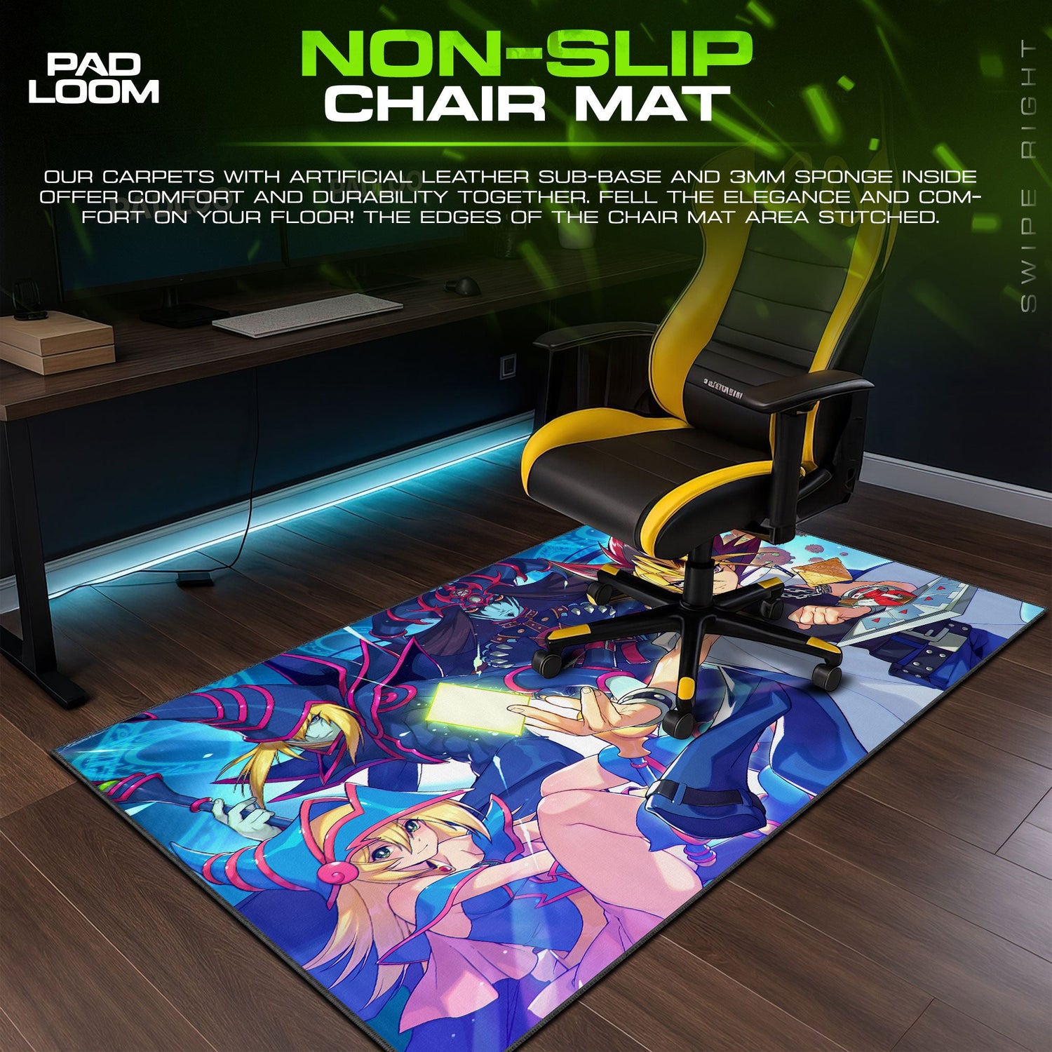 Yu-Gi-Oh Mouse Pad, Dark Magician Anime Desk Mat Padloom