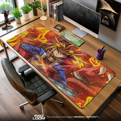 Yu-Gi-Oh Yami Yugi Flames Mouse Pad, Game Gaming Desk Mat