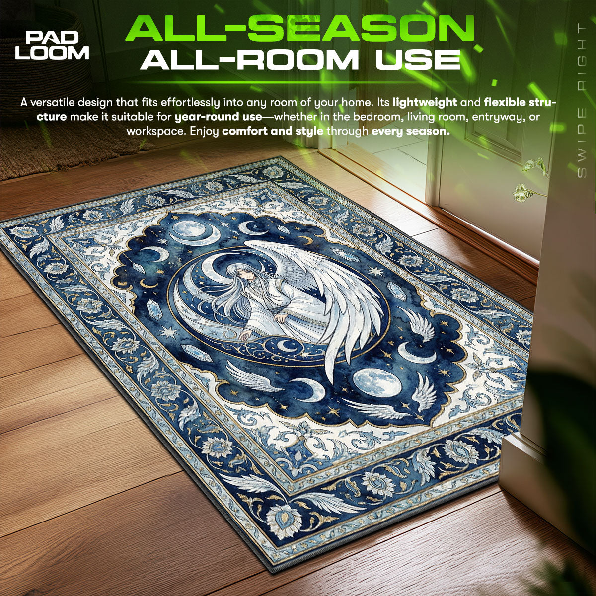 Yue Moon Guardian Cardcaptor Sakura Chair fan rug — premium quality print