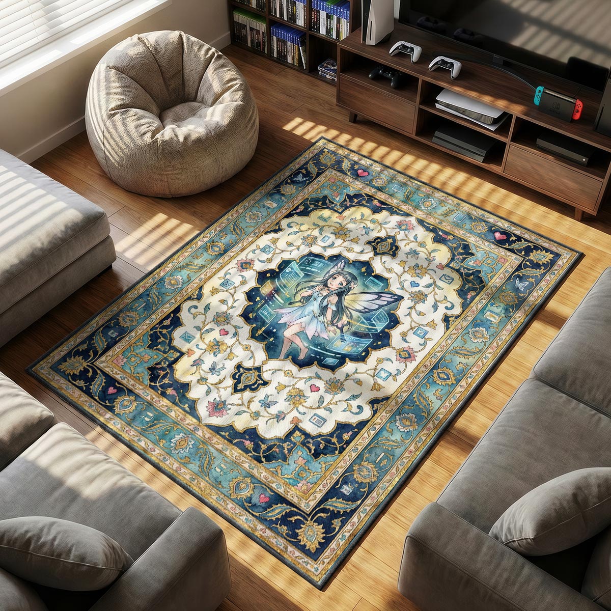 Yui Digital Pixie Rug - Sword Art Online Chair Mat