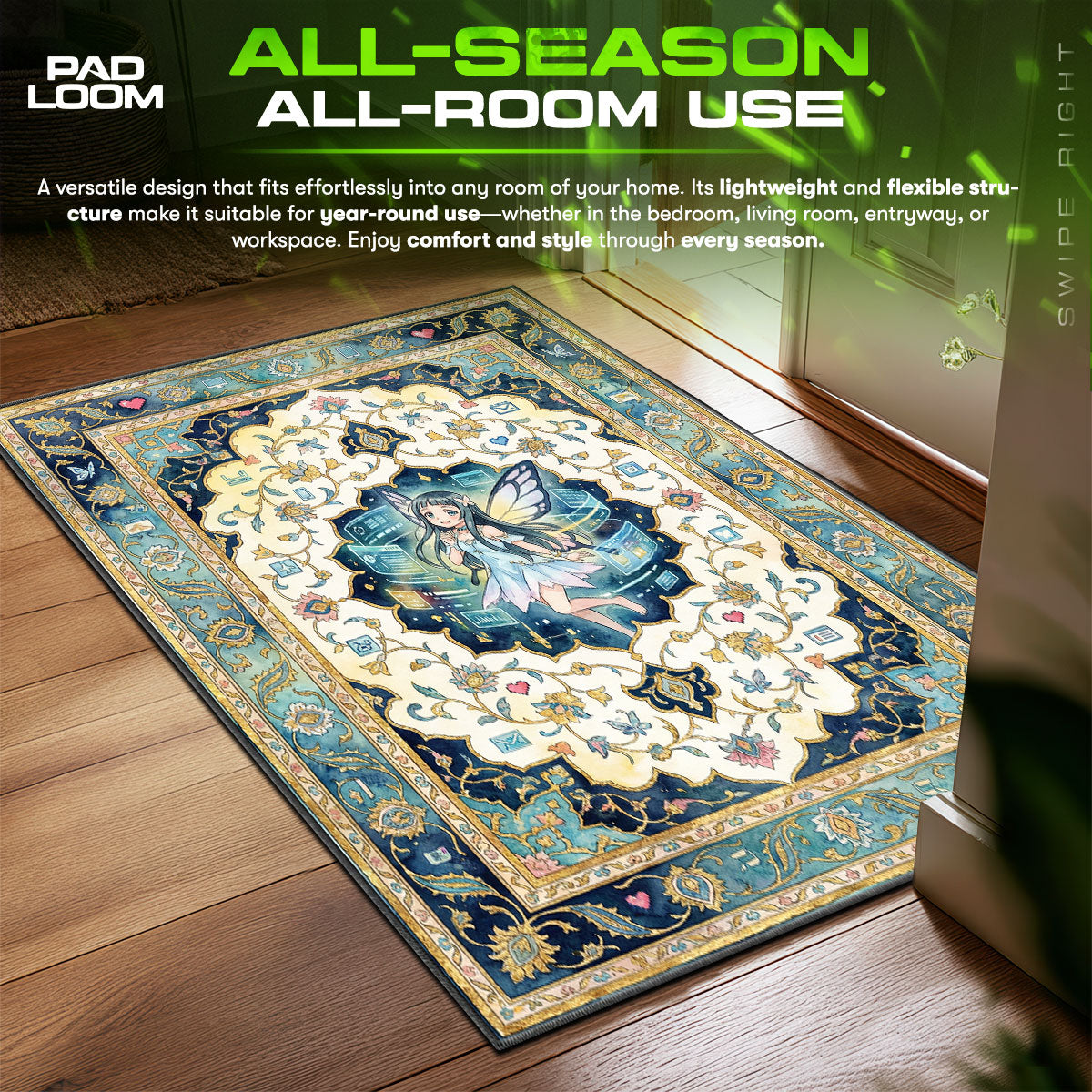 Yui Digital Pixie Rug - Sword Art Online Chair Mat