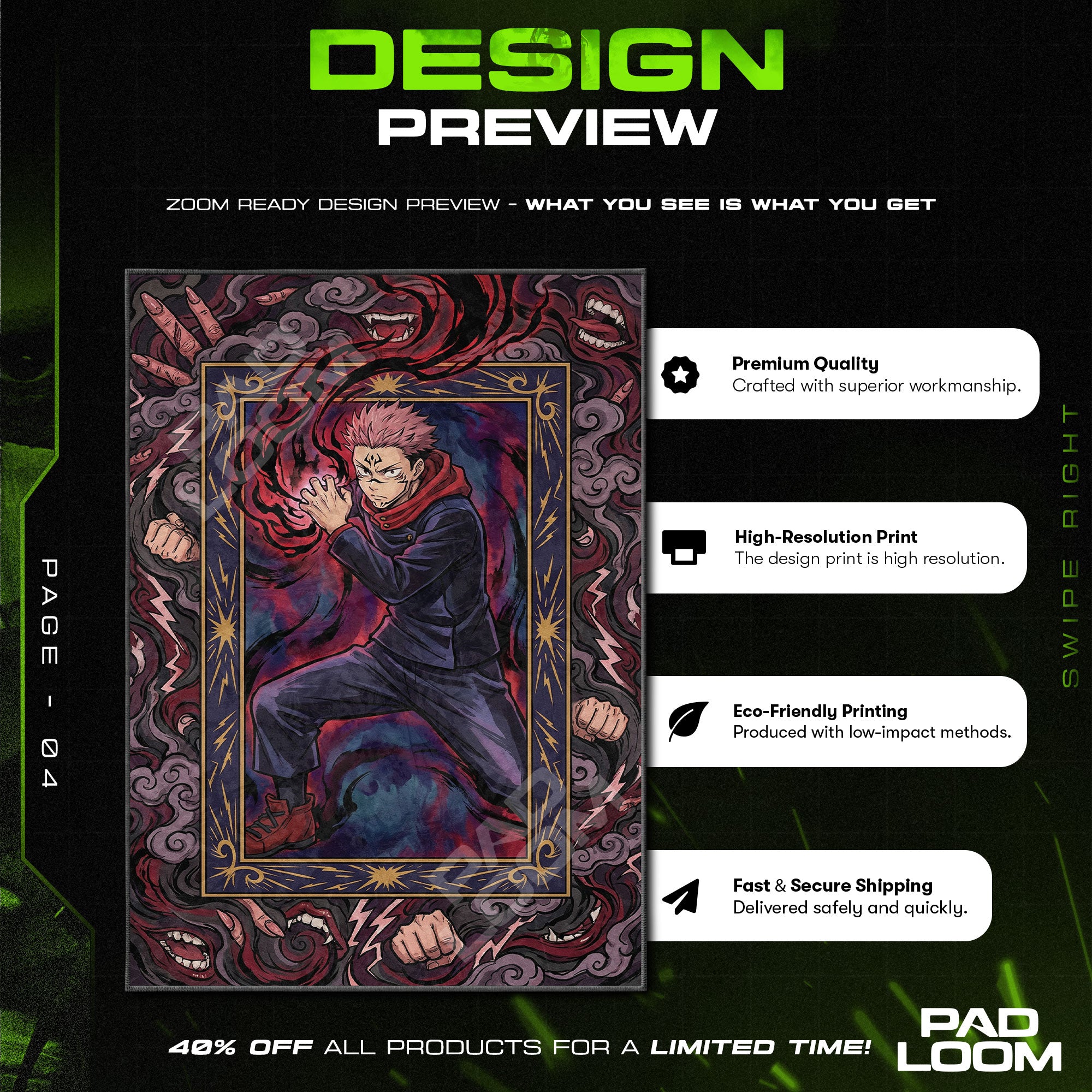 Chair character design printed on rug