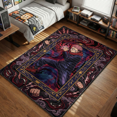 Yuji Itadori Sukuna Vessel Rug - Jujutsu Kaisen Chair Mat