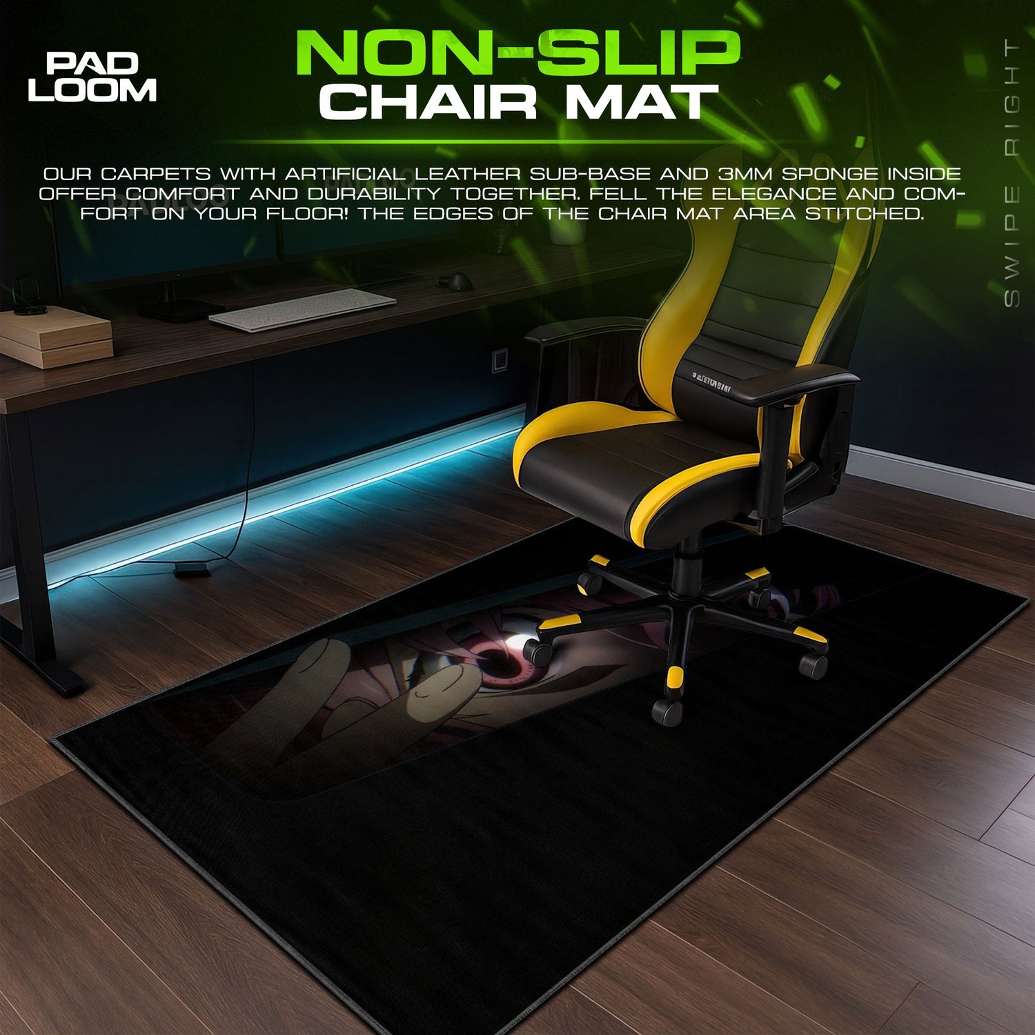 Yuno Gasai Eye Mouse Pad - Obsession Glare Anime Desk Mat Padloom