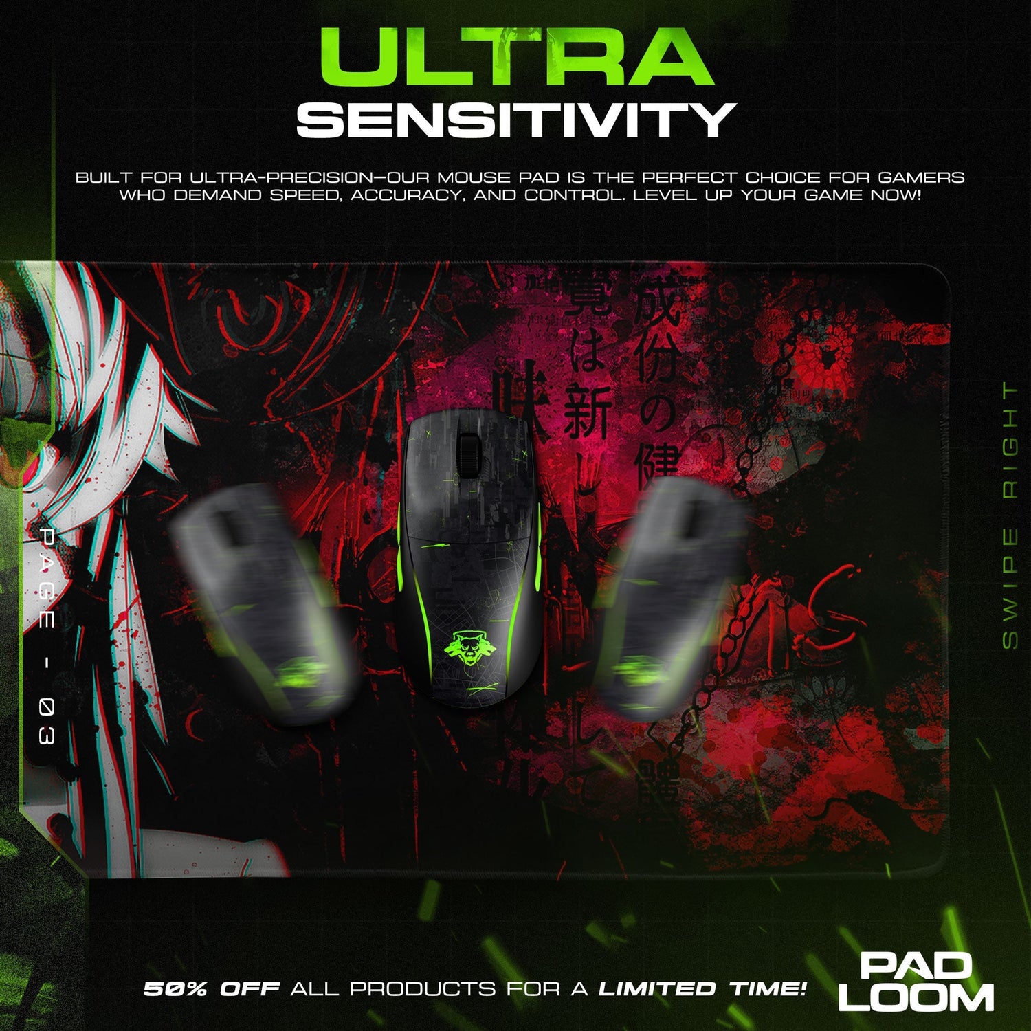 Yuno Gasai Mouse Pad - Violet Reverie Anime Desk Mat Padloom