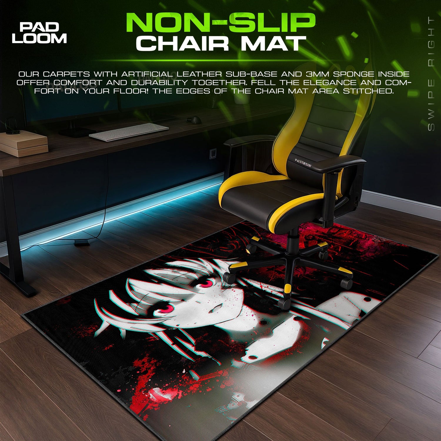 Yuno Gasai Mouse Pad - Violet Reverie Anime Desk Mat Padloom