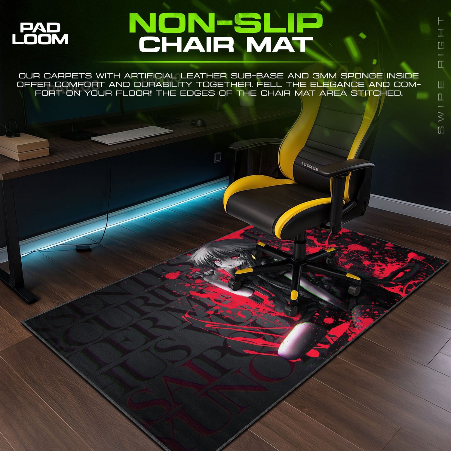 Yusuke Urameshi Mouse Pad - Spirit Team Anime Desk Mat Padloom