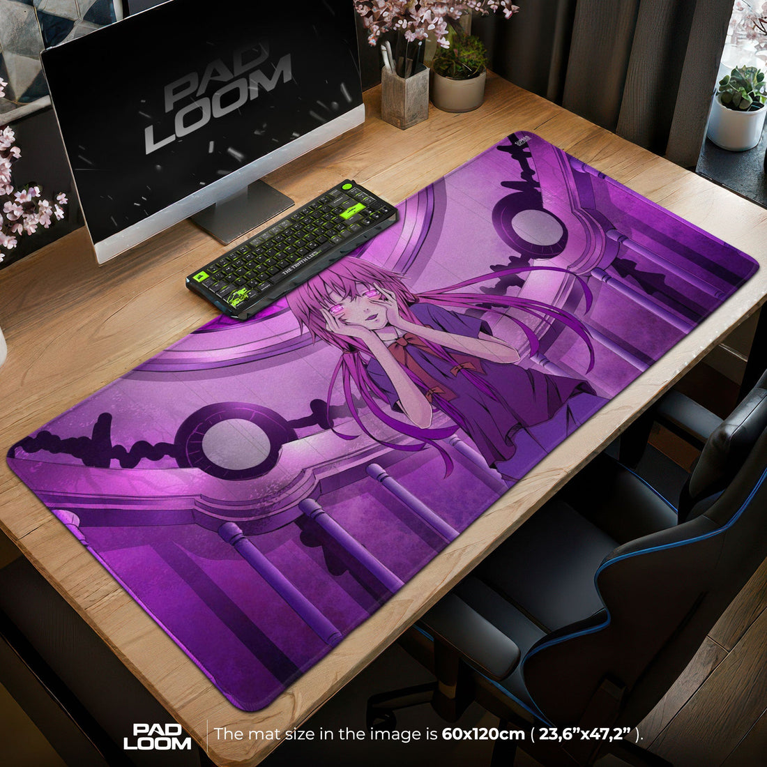 Yuno Gasai Mouse Pad - Dark Pulse Anime Desk Mat Padloom