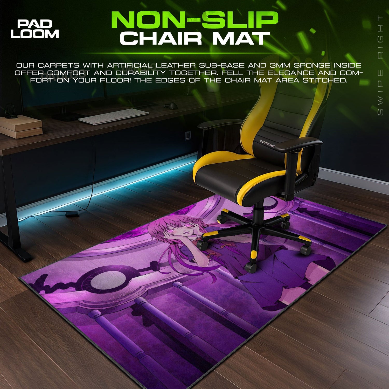 Yuno Gasai Mouse Pad - Dark Pulse Anime Desk Mat Padloom