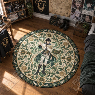Yuno Grimoire Round Rug - Black Clover Chair Mat