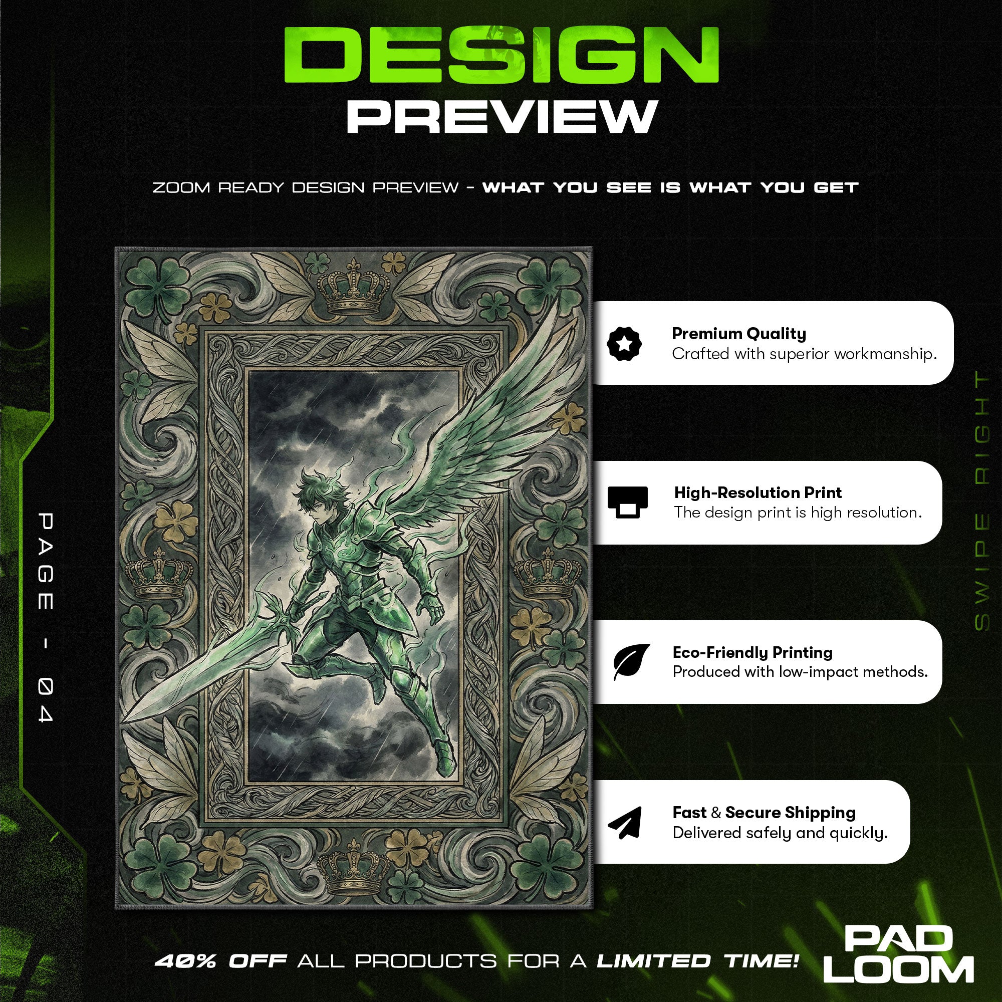 Chair character design printed on rug