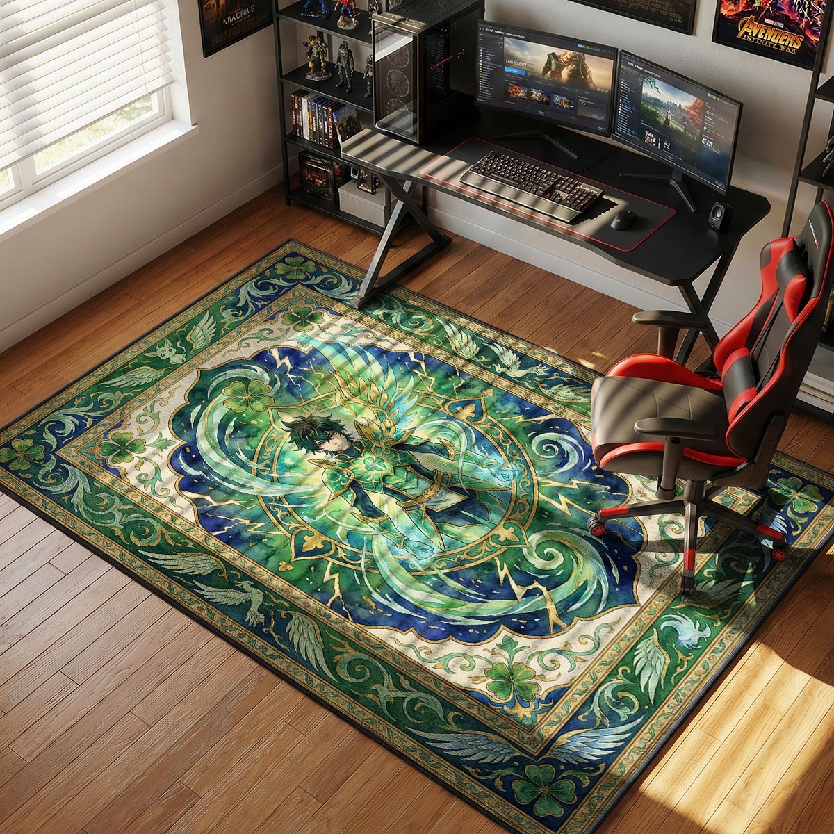 Yuno Spirit Dive Rug - Black Clover Chair Mat
