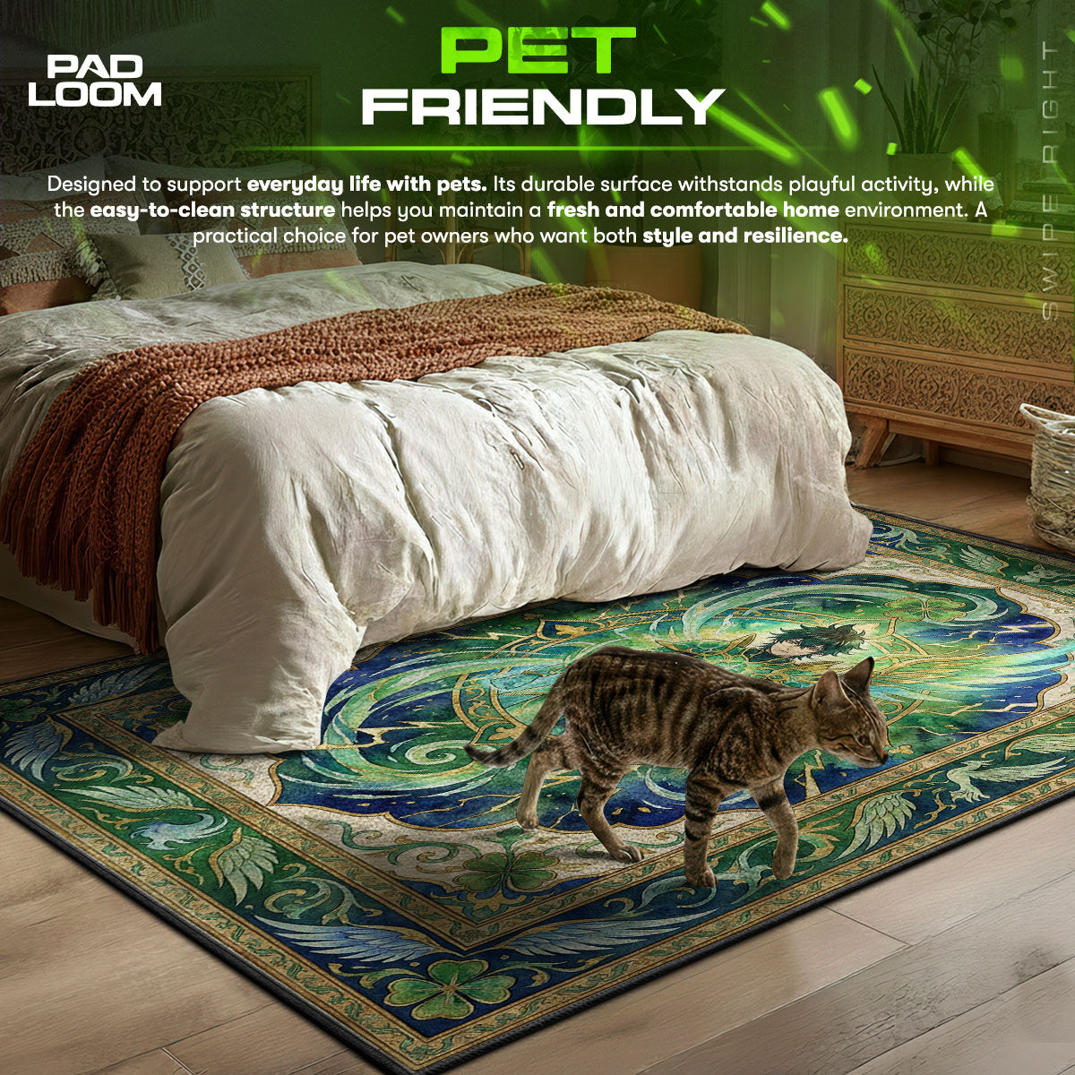 Yuno Spirit Dive Rug - Black Clover Chair Mat