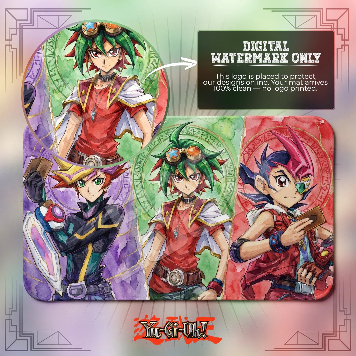 Yusei Yuya Yuma Trio Playmat - Yugioh TCG Mat