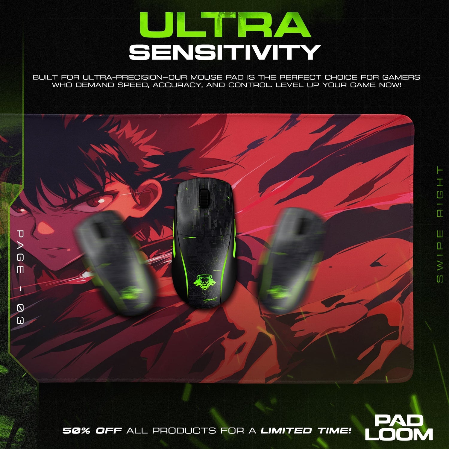 Zero Two Mouse Pad - Rain Kiss Anime Desk Mat Padloom