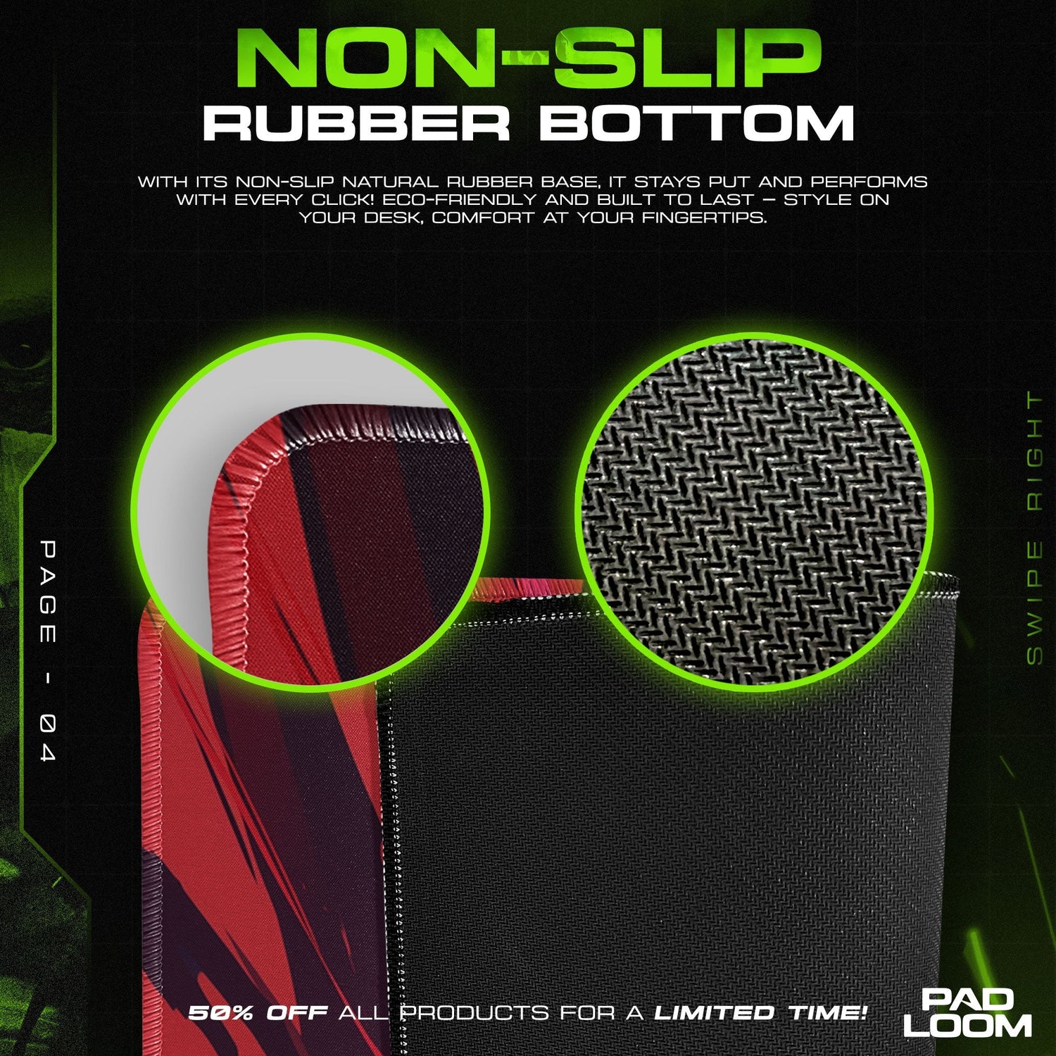 Zero Two Mouse Pad - Rain Kiss Anime Desk Mat Padloom