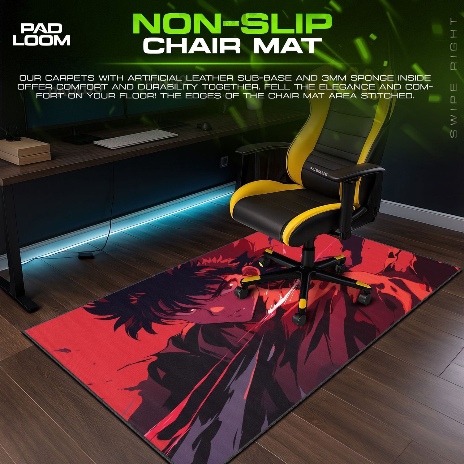 Zero Two Mouse Pad - Rain Kiss Anime Desk Mat Padloom