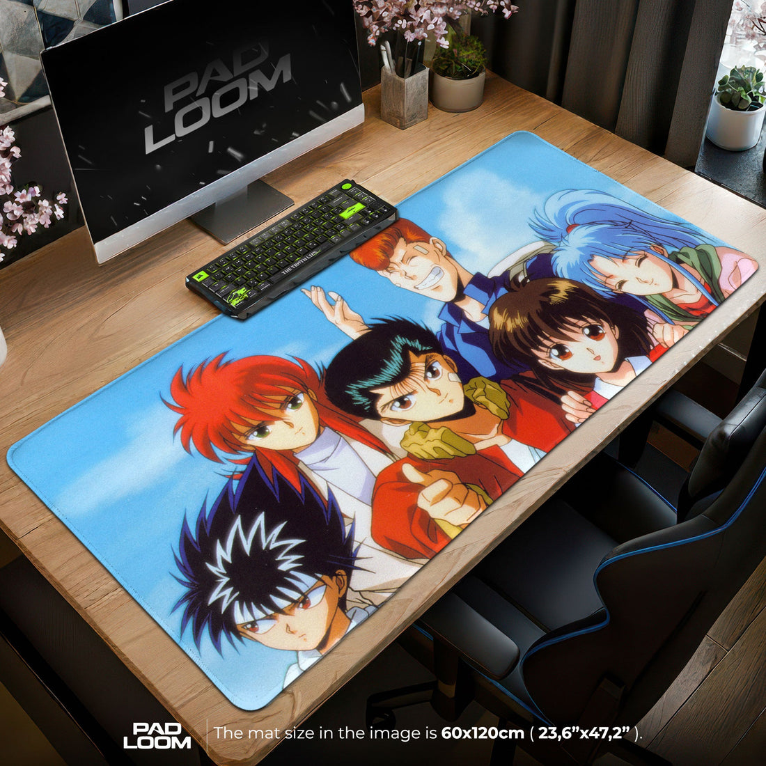 Yusuke Urameshi Mouse Pad - Spirit Team Anime Desk Mat Padloom