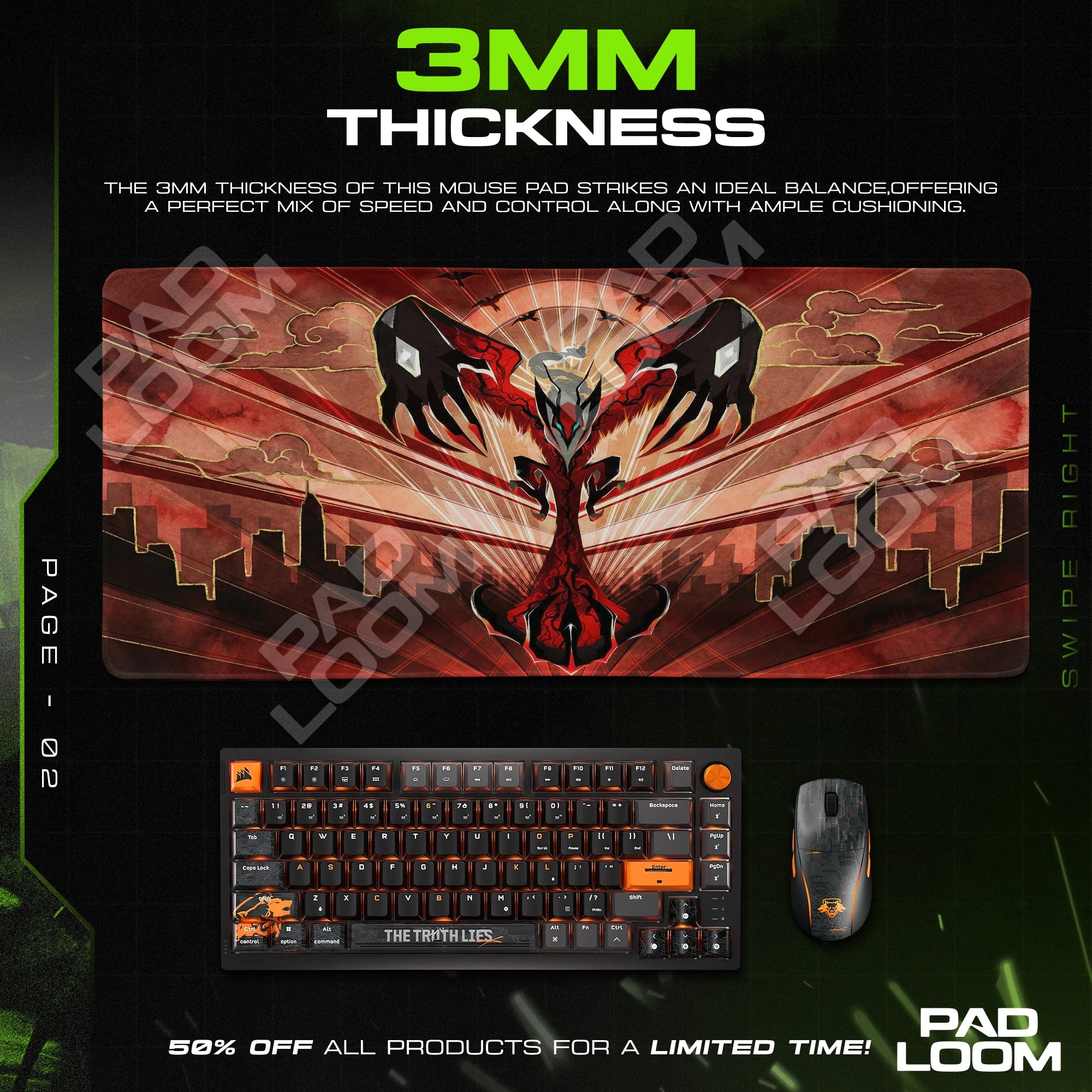 Yveltal Crimson Dawn Mouse Pad - Pokemon Desk Mat
