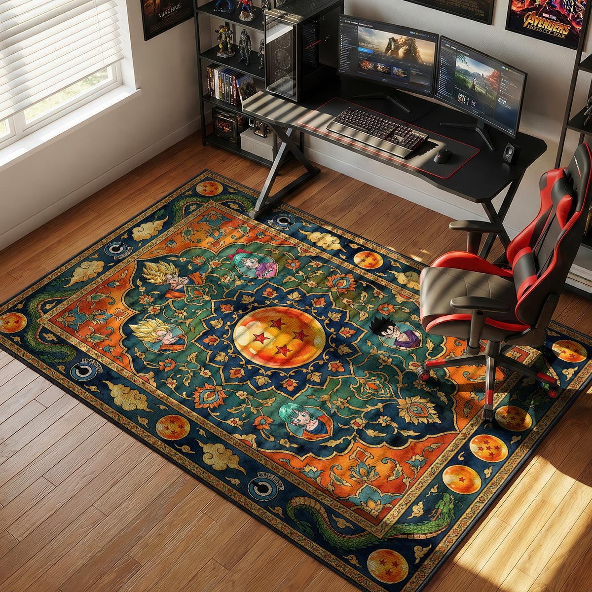 Z Fighters Persian Dragon Ball Z Chair rug — main product view