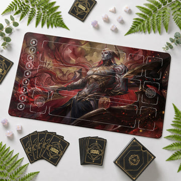 Zaahen Bloodmoon Playmat - LoL Riftbound TCG Mat