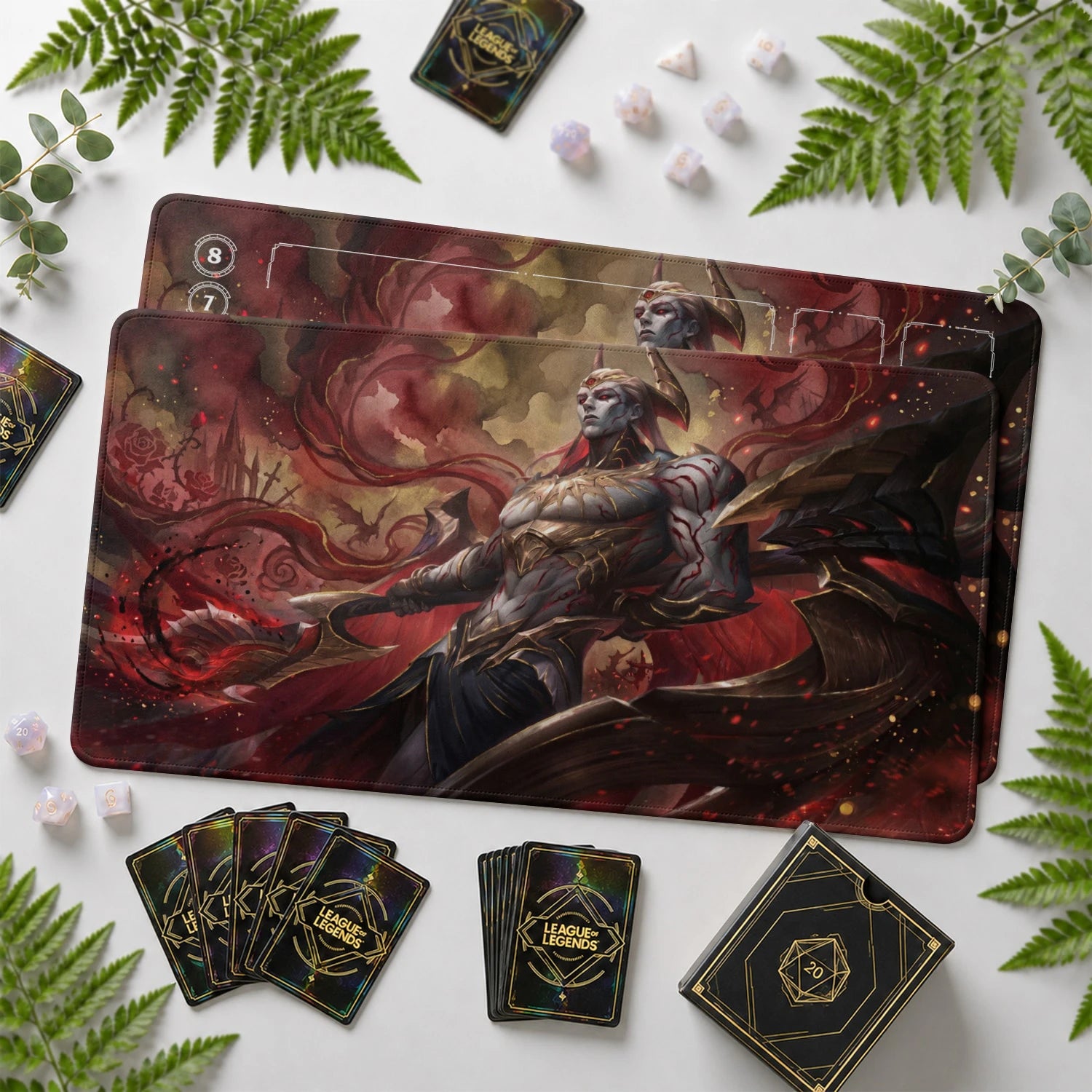 Zaahen Bloodmoon Playmat - LoL Riftbound TCG Mat