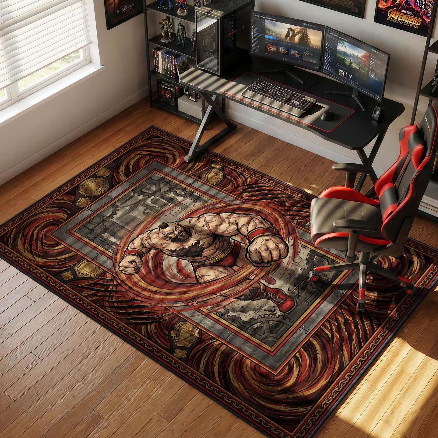Zangief Double Lariat Street Fighter Chair rug — main product view