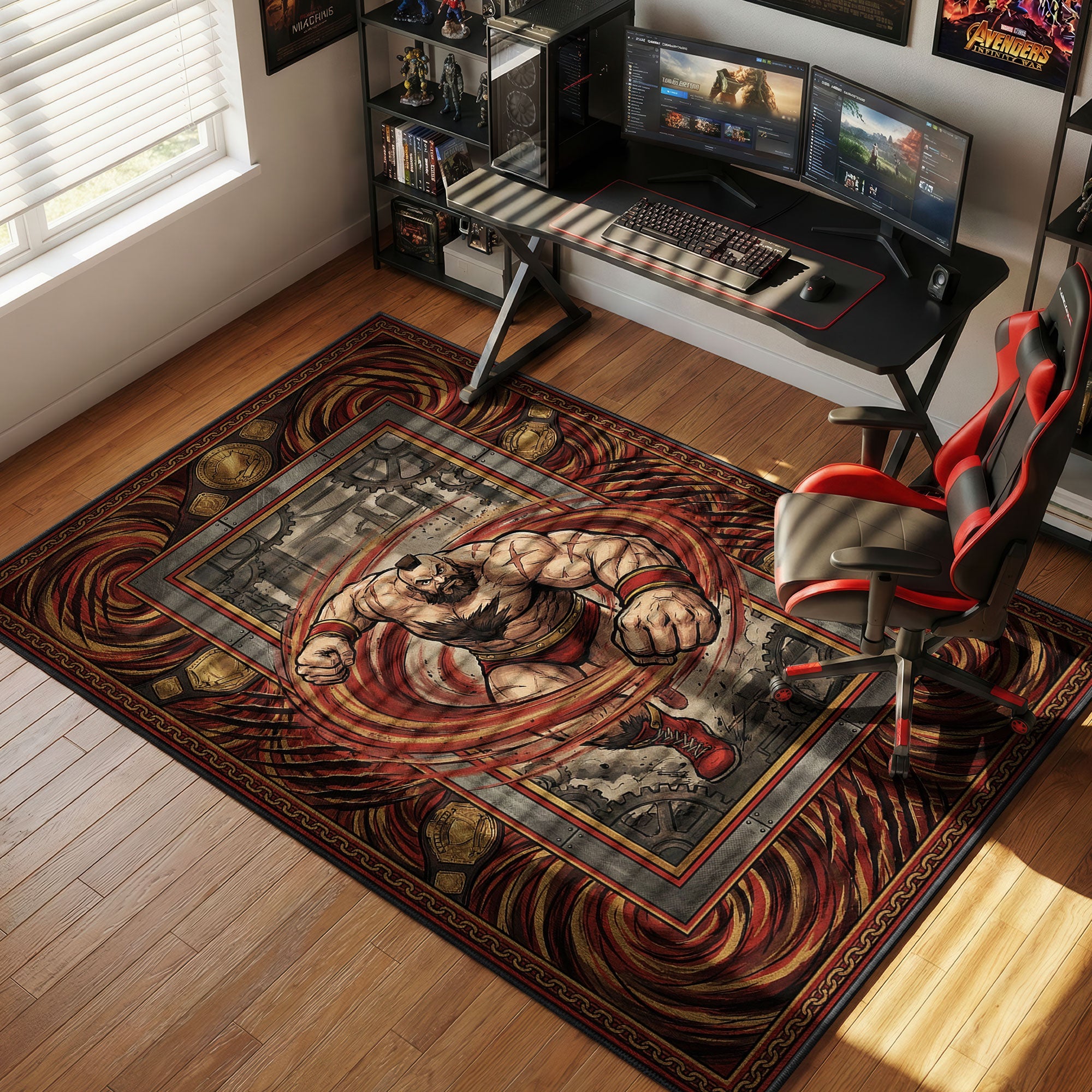 Zangief Double Lariat Street Fighter Chair rug — main product view