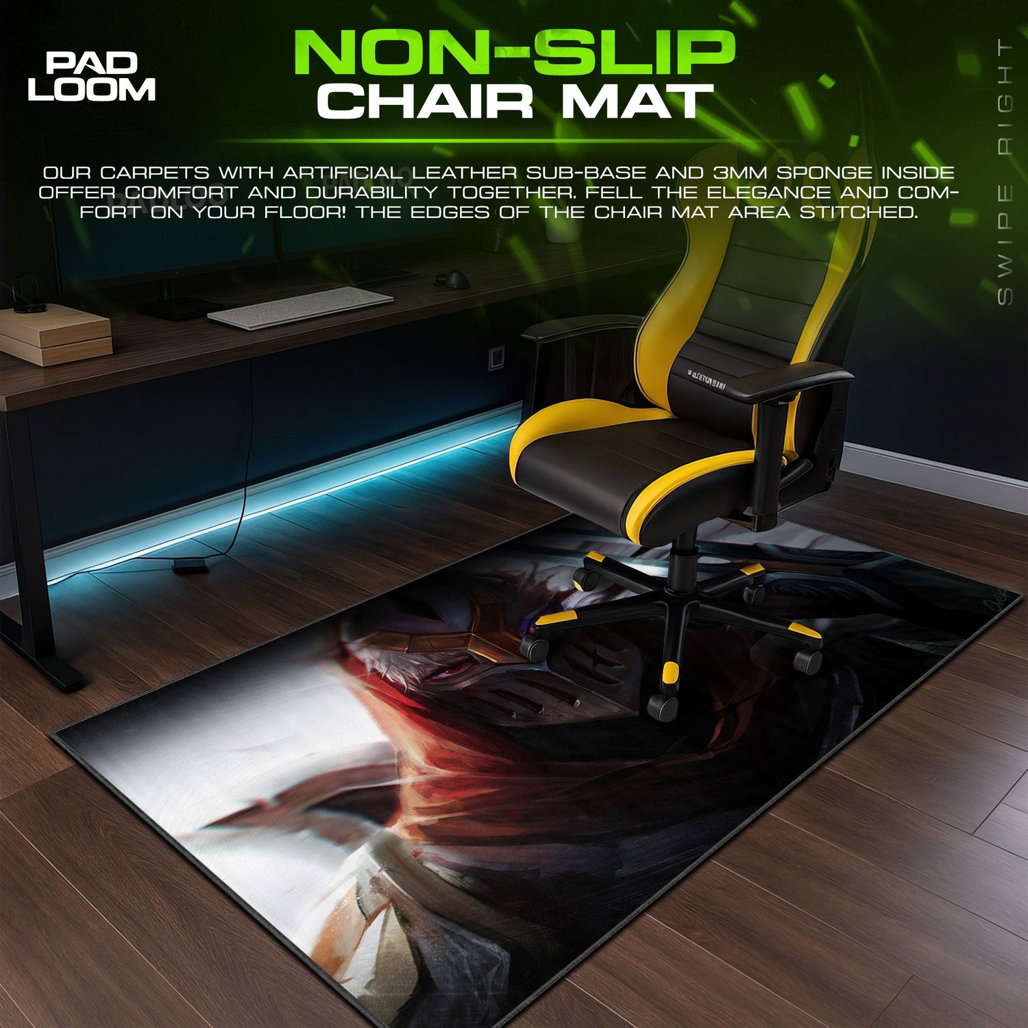 Zed High Noon Mouse Pad, League of Legends Gaming Desk Mat Padloom