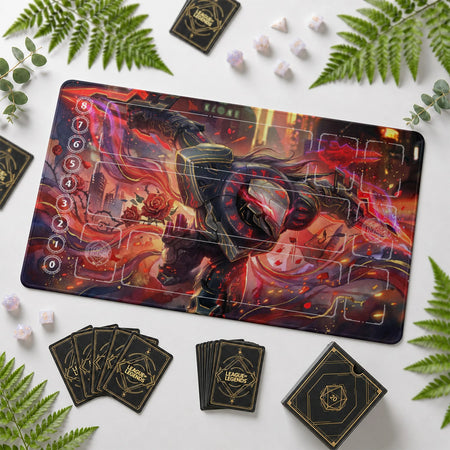 Zed Project Riftbound TCG playmat – zone-free full-art League of Legends game mat