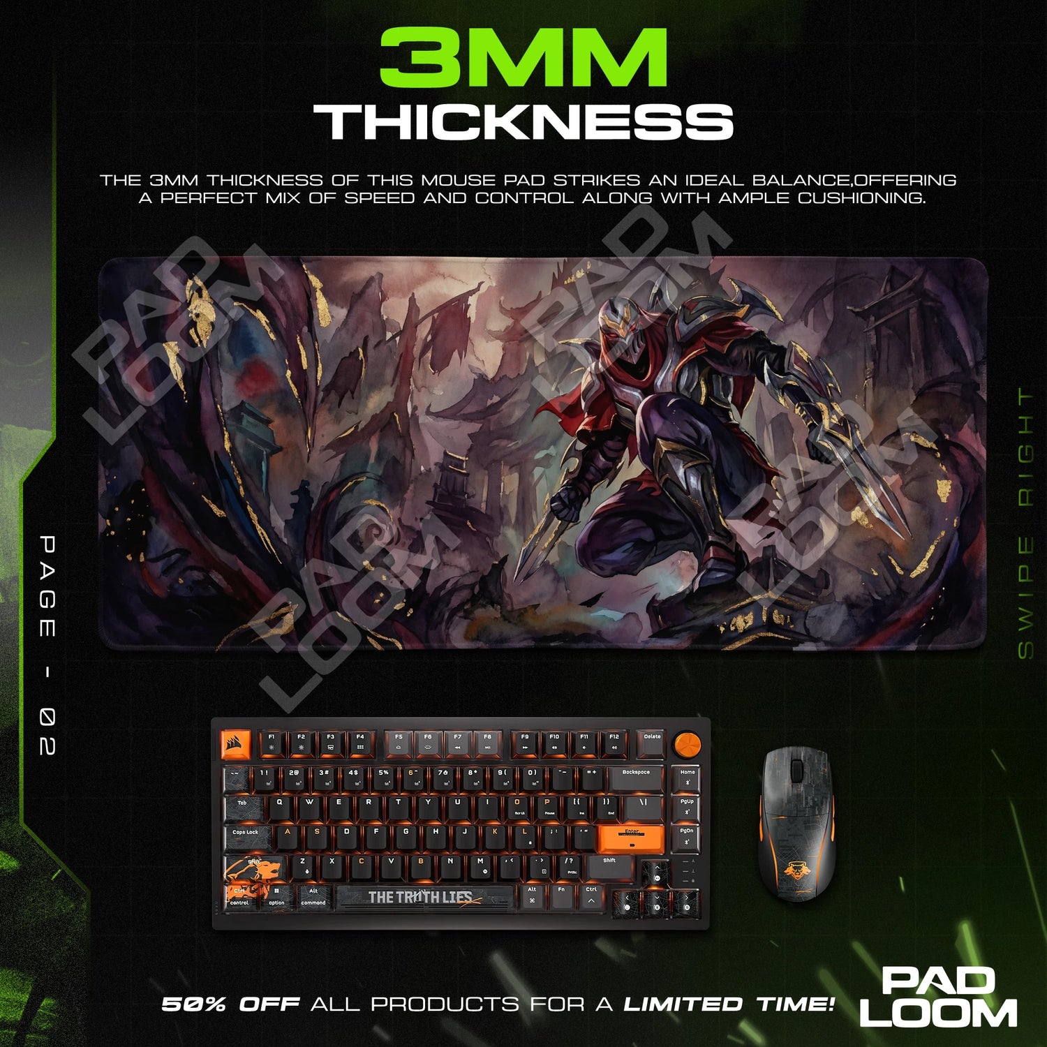 Zed Shadow Blades Mouse Pad - League of Legends Mat