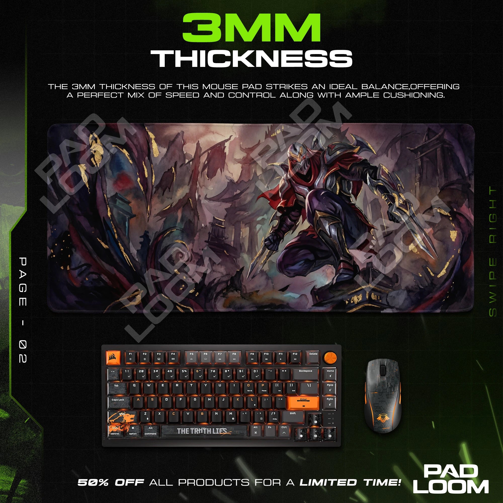 Zed Shadow Blades Mouse Pad - League of Legends Mat