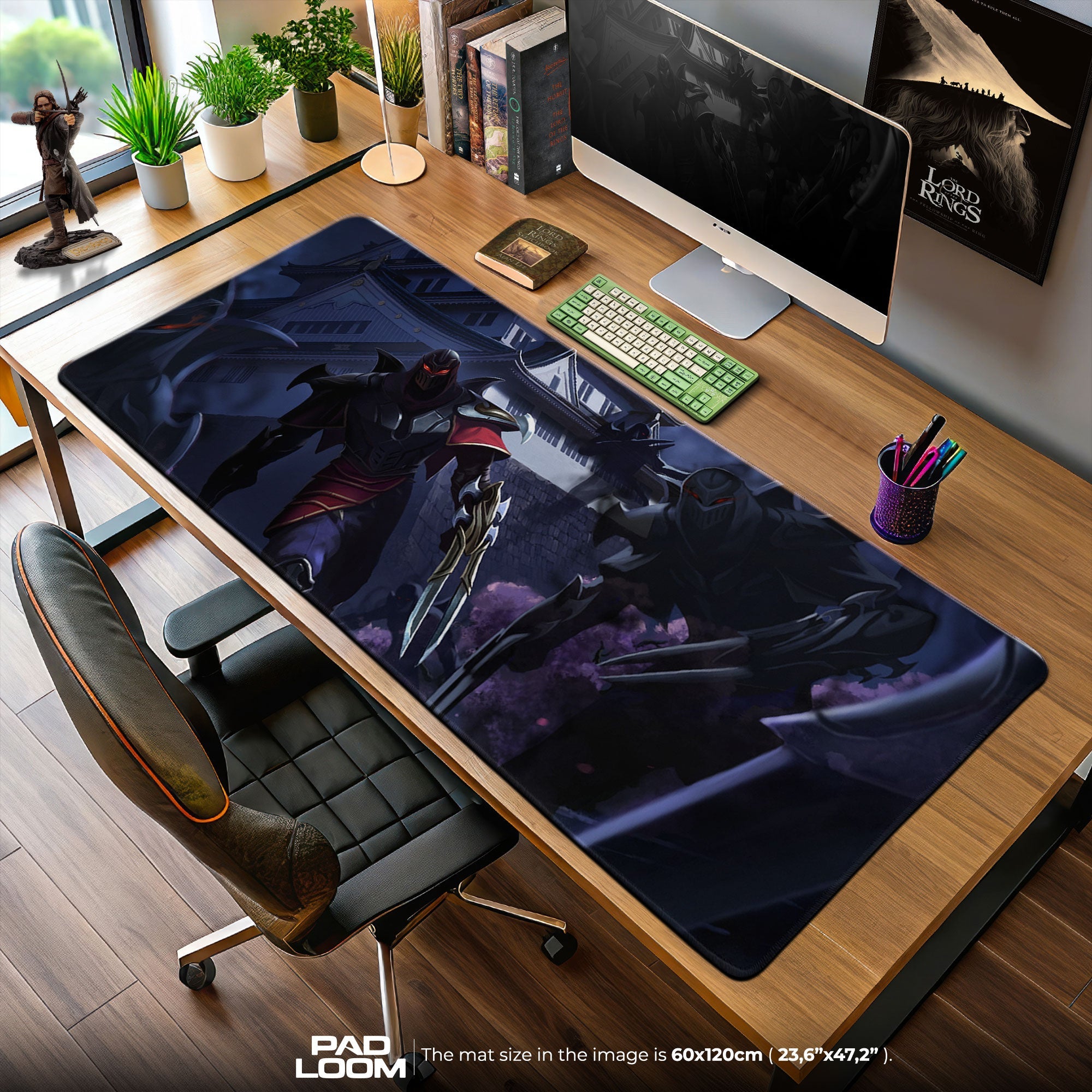 Zed Shadow Form Mouse Pad, League of Legends Gaming Desk Mat – Padloom