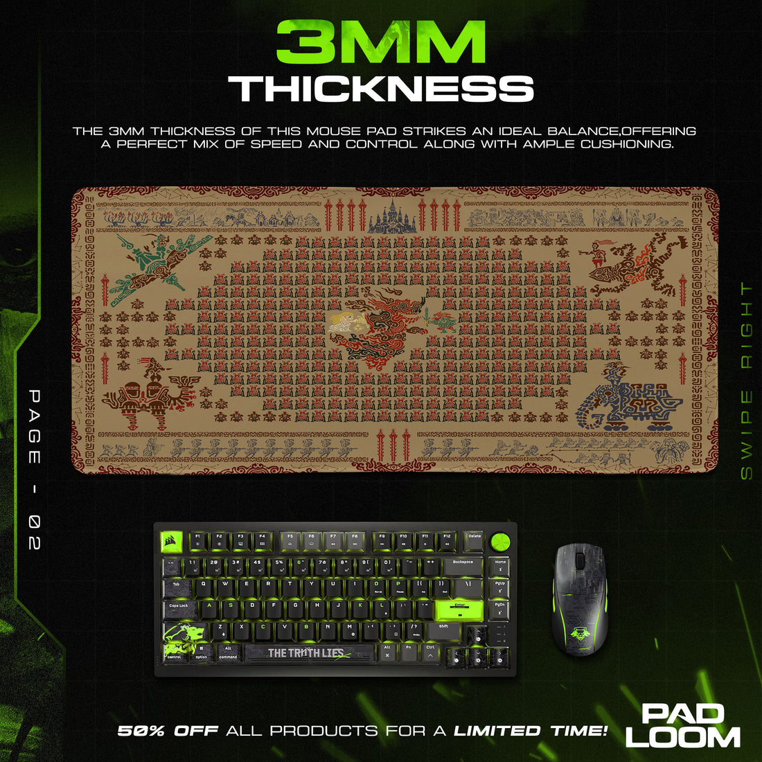 Zelda Breath of the Wild Ancient Hyrule Mouse Pad, Sheikah Slate Desk Mat