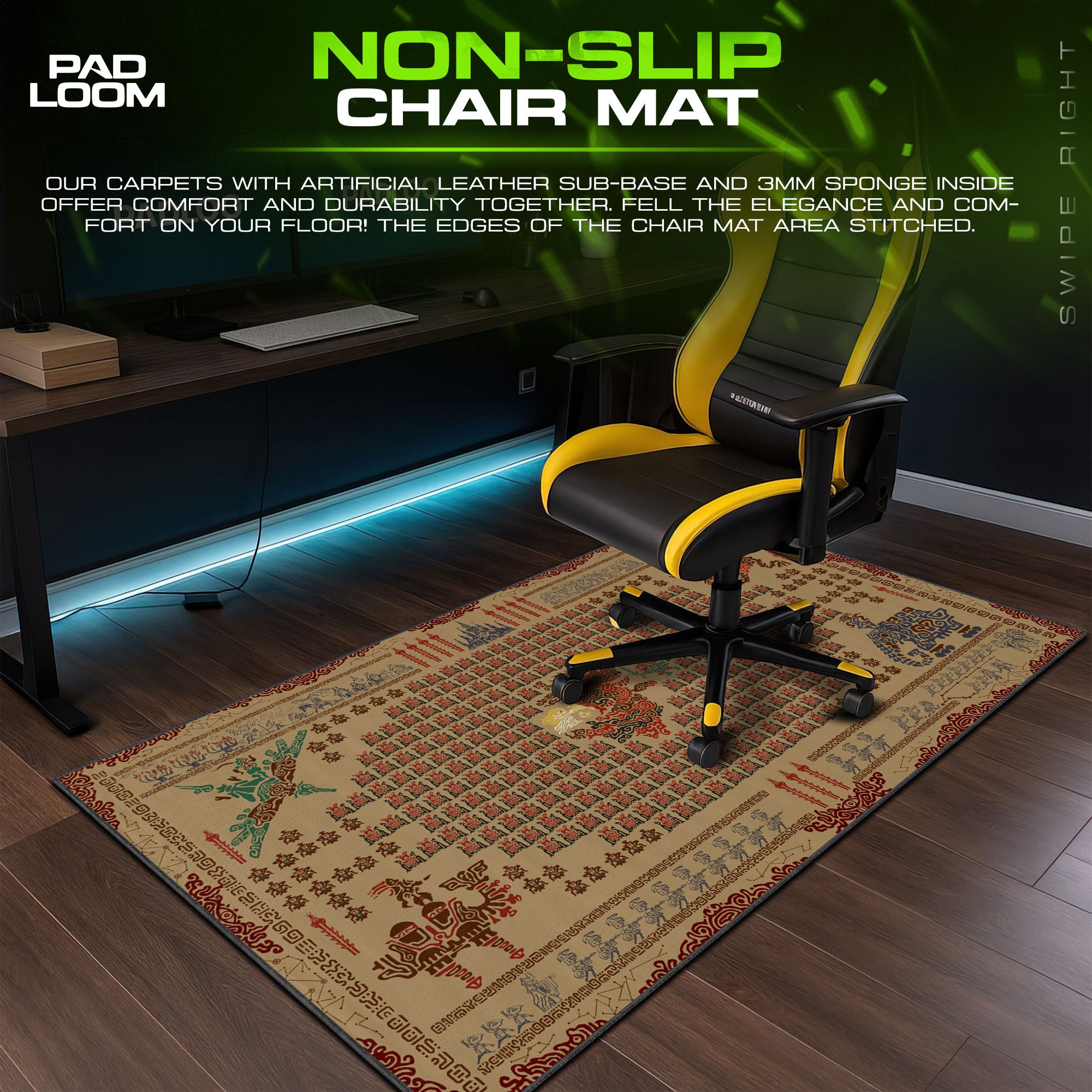 Zelda Breath of the Wild Ancient Hyrule Mouse Pad, Sheikah Slate Desk Mat