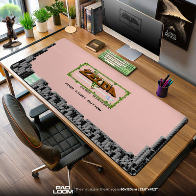 Zelda Classic Start Screen Mouse Pad, Game Gamer Desk Mat