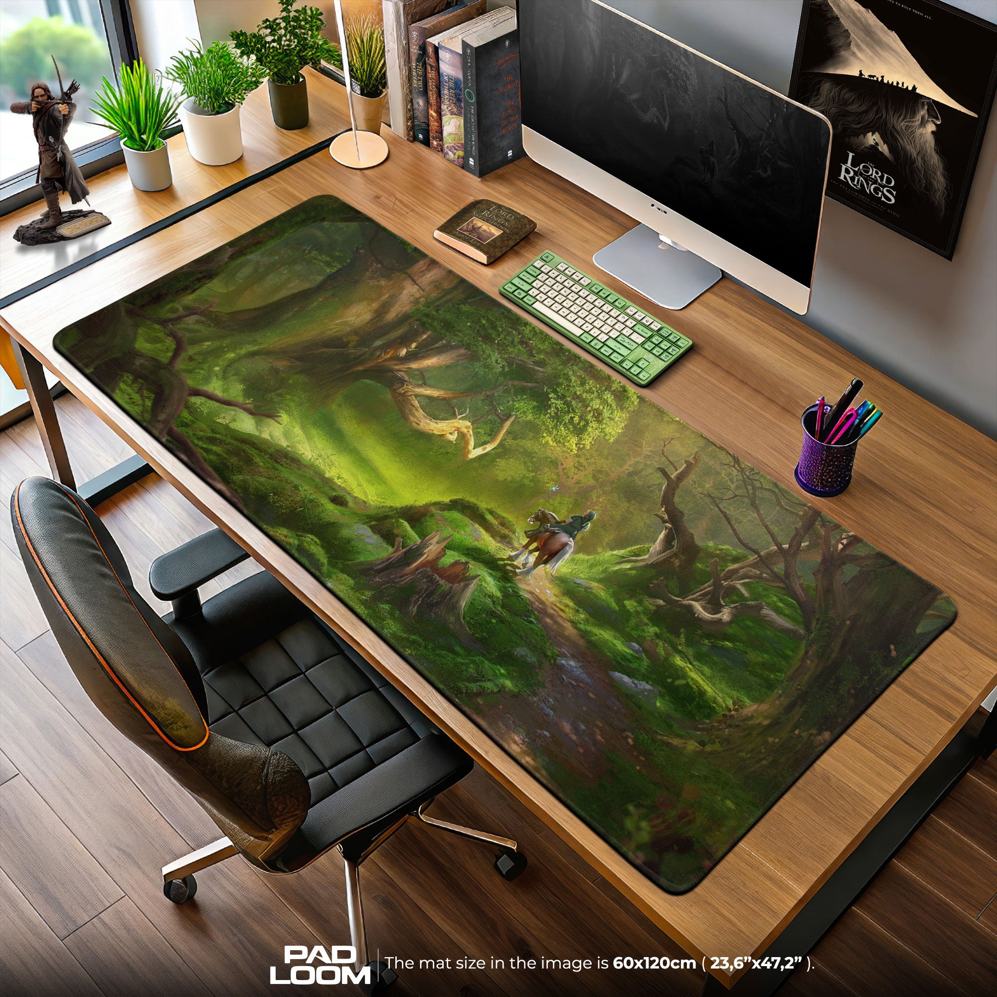 Zelda Forest Journey Mouse Pad, Adventure Gaming Desk Mat