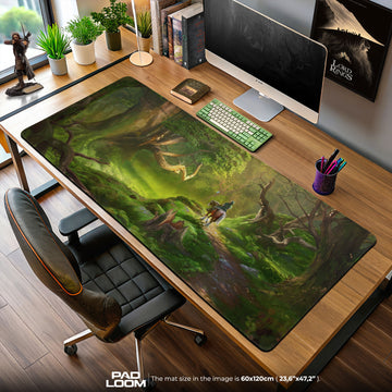 Zelda Forest Journey Mouse Pad, Adventure Gaming Desk Mat