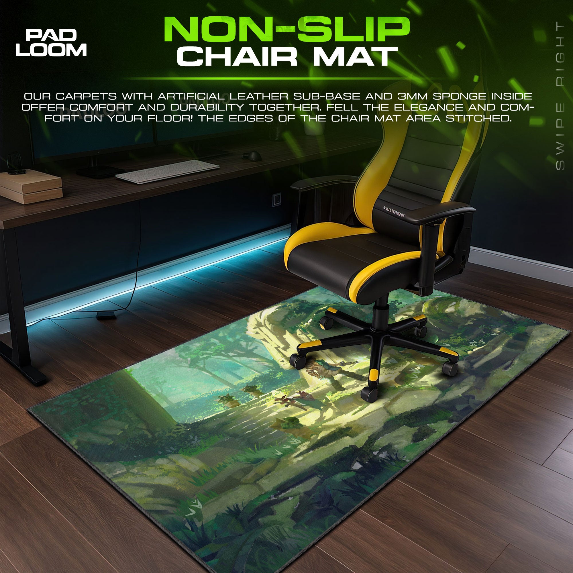 Zelda Forest Path Mouse Pad, Adventure Game Desk Mat