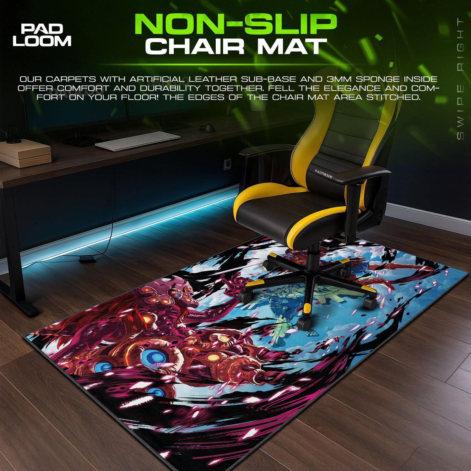 Zelda Guardian Battle Mouse Pad, Game Gamer Desk Mat Padloom