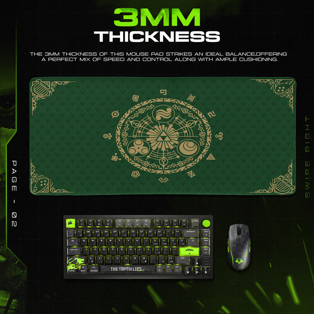 Zelda Hylian Emblem Mouse Pad – Gaming Desk Mat