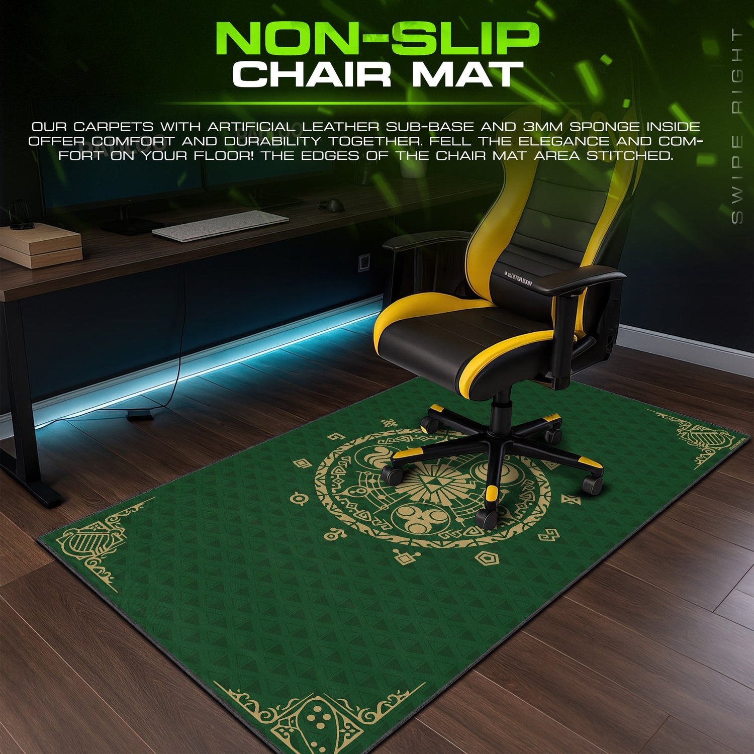 Zelda Hylian Emblem Mouse Pad – Gaming Desk Mat Padloom