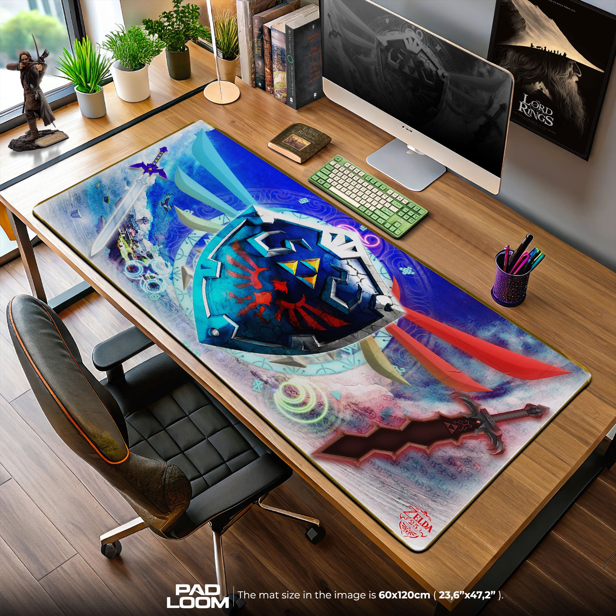 Zelda Hylian Shield Mouse Pad, Game Gamer Desk Mat