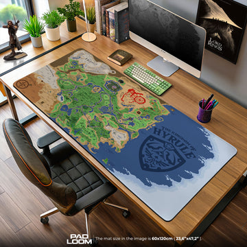 Zelda Hyrule Map Mouse Pad, Fantasy Game Desk Mat