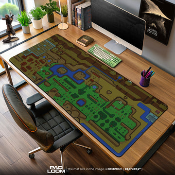 Zelda Hyrule Map Mouse Pad, Game Gamer Desk Mat